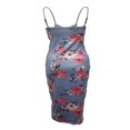thumbnail image 3 of PENGXIANG Floral and Geometric Print Slip Dress with Lace Trim for Women, 3 of 5