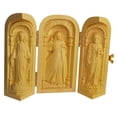 thumbnail image 2 of Tríptico sacramental católico de madera, caja plegable, adorno para el hogar, regalo religioso con imágenes de María, Jesús y ., 2 of 7
