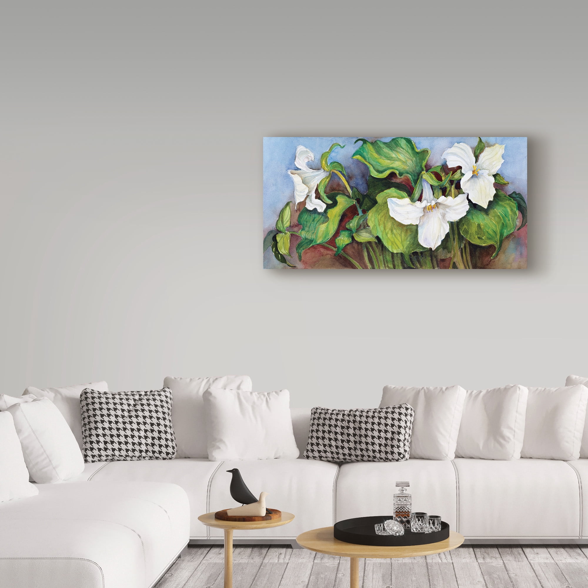 Trademark Fine Art 'Woodland Trillium White' Canvas Art by Joanne Porter