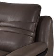 thumbnail image 4 of Benjara BM226738 Tufted Leatherette Sofa with Track Armrests, Brown, 4 of 4