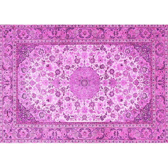 Ahgly Company Indoor Rectangle Medallion Pink Traditional Area Rugs, 5' x 8'