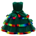 thumbnail image 5 of Mercatoo Toddler Girl Dresses 4t 𝐏𝐚rty Toddler Girls Sleeveless Christmas Paillette Tulle Princess First Birthday Dress Girl, 5 of 9