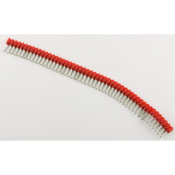 18 Ga. Red Insulated Ferrule Strips, 0.31" Pin Lg. - (pack of 50)