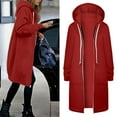thumbnail image 2 of Warm Women's Jackets - Soft Casual Hooded Zip Up Coat for Lightweight Comfort in Winter Fashion, 2 of 8