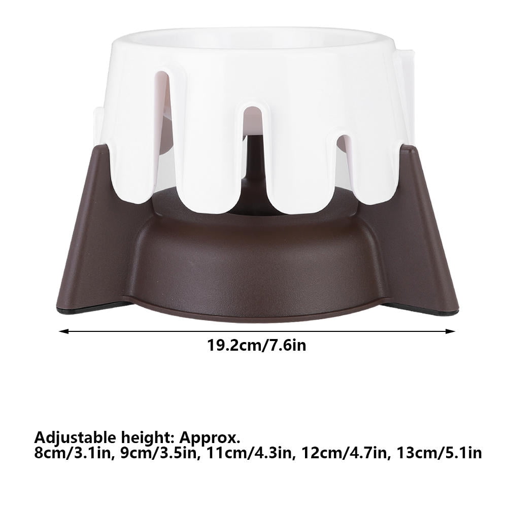 LAZIOEGR Five‑Level Adjustable Slow Food Feeder Bowl – Wet & Dry, Non‑Slip, Spine‑Protecting Design for Dogs & Cats