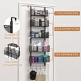thumbnail image 6 of VyGrow Over the Door Organizer, Metal Organizer Hanging Rack with 5 Adjustable Baskets and Coat Hook, Behind the Door Storage for Home, Black, 6 of 9