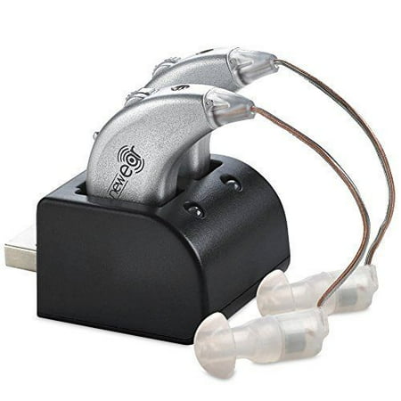 - NewEar Digital Hearing Amplifiers - Rechargeable BTE Personal Sound Amplifier Pair with USB Dock | Premium Behind the Ear Sound Amplification