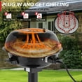thumbnail image 3 of Zintown Grill Electric Grill Outdoor Standing Barbeque Grill Adjustable Temperature Control for Patio Backyard Black, 3 of 7