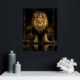 thumbnail image 5 of COMIO Lion Animal Canvas Print Wall Art Honorable and confident With Crown Black and Gold Framed and Stretched Pictures for Living Room Bedroom Home Office Wall Decor Artwork, 5 of 5