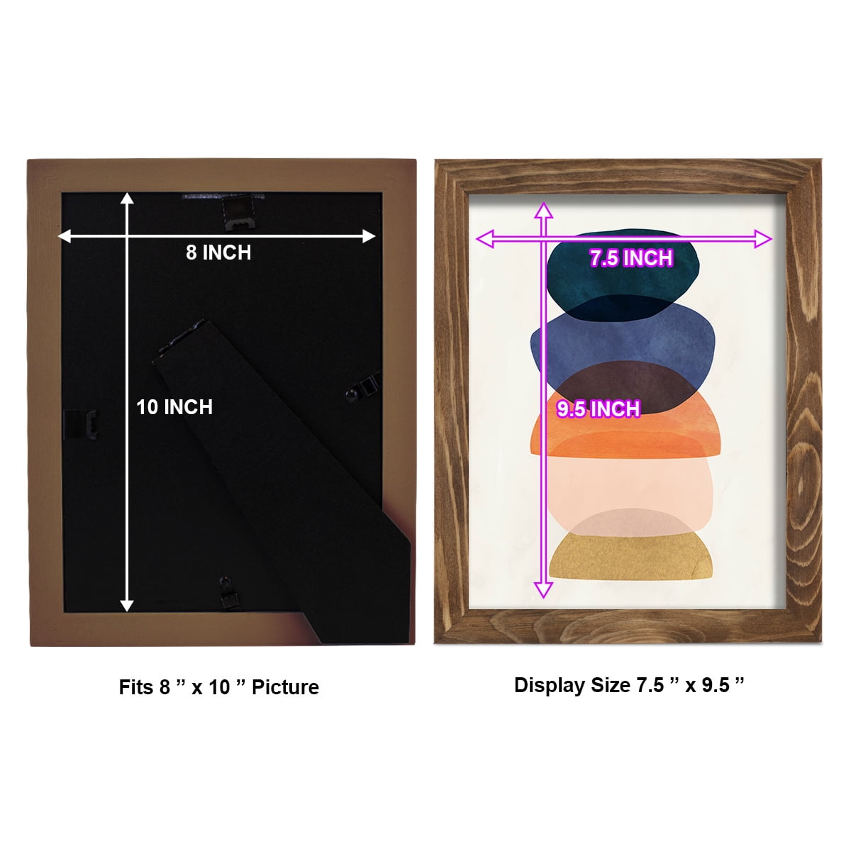 Mod Pods I -Framed Print w/glass-Walnut