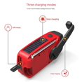 thumbnail image 3 of Portable Emergency Solar Radio 2000mah Battery Power Bank Charger Waterproof Super Bright Flash Light Red, 3 of 5