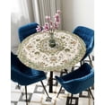 thumbnail image 5 of nqOlkjepod Sage Green Round Tablecloth, Fitted Table Cover with Elastic for 45"-54" Round Tables, Southwest Tribal Antique Boho-Chic Country Table Cloth Outdoor Dinning Party Waterproof Tablecloths, 5 of 6