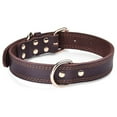 thumbnail image 3 of Genuine Leather Dog Collar Durable Alloy Hardware for Medium Extra Large Dogs, S, 3 of 5