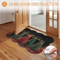 thumbnail image 3 of Scalloped Door Mat 16"x24", Red Green Christmas Tree Absorbent Non Slip Welcome Mats for Front Door, Xmas Buffalo Plaid Winter Snowflakes Diatomaceous Entryway Rug for Bathroom Kitchen Sink Entrance, 3 of 9