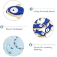 thumbnail image 6 of 30Pcs Enamel Fish Beads Blue Ocean Fish Beads Spacer Gold Plated Sea Life Beads Alloy Enamel Beads Cute, 6 of 8