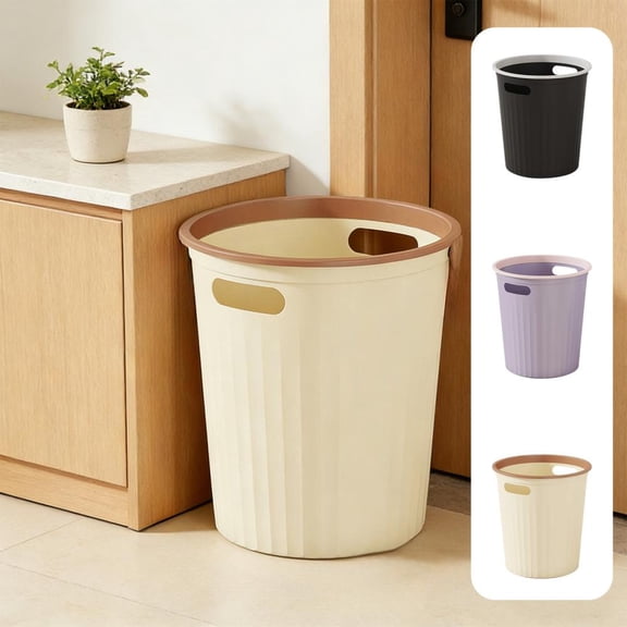Outoloxit 10.6-Gallon Trash Can, Slim Plastic Wastebasket for Bathroom, Kitchen, Office, Bedroom with Bag Retainer Ring, Space-Saving Design