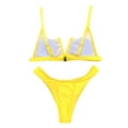 thumbnail image 7 of MSJUHEG Bathing Suit for Women,Bralette Bikini Set,Two Piece Swimsuit,Bathing Suits for Women,2 Piece Bikini Sets,Thong String 2 Piece Bikini Set,Bikini Sets for Women Yellow L, 7 of 7