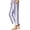 Purple, variant on Striped Pants Women, Women's Striped Print Fashion Casual Patchwork Pocket Cotton Line Pants Loose Trousers Cropped Pants Casual Pants Loose Pants Black L