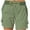 Army Green, variant on Women's Hiking Cargo Shorts Golf Outdoor Active Elastic Waist Drawstring Summer Casual Travel Shorts with Pockets