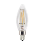 Cree Lighting B11 Clear Glass Filament Candelabra 40W Equivalent LED Bulb, 350 lumens, Dimmable, Soft White 2700K, 25,000 hour rated life, 90+ CRI, Good for Enclosed | 1-Pack