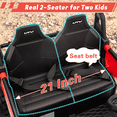 thumbnail image 4 of TOKTOO 24V Ride on Toys for Big Kids, 2 Seater Ride on Car, 800W Kids Electric Car with Remote, Rainbow Lights, Max 5.1Mph, Shock-Absorbing Springs, Storage, Bluetooth, Gifts for Kids Aged 3-8, Red, 4 of 11