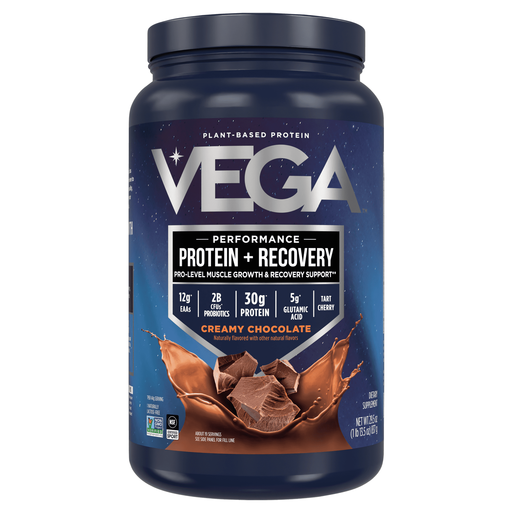 Vega Sport - Premium Plant-Based Protein Powder, Chocolate, Gluten-Free, 30g Protein, 20 Servings (29.2oz)