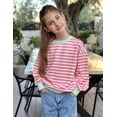 thumbnail image 5 of Arshiner Girls Oversized Crewneck Sweatshirt Kids Long Sleeve Pullover Tops Fall Casual Clothes Kids, 5 of 6