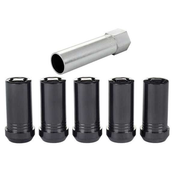 McGard Wheel Access Wheel Lock 25540BK Lug Nut Lock; 1/2 Inch-20 Thread Size; Conical Seat; Tuner Lug Use With Alloy Wheels Only; 1.6 Inch Overall Length; 13/16 Inch Wrench Size; Black Chrome; Steel