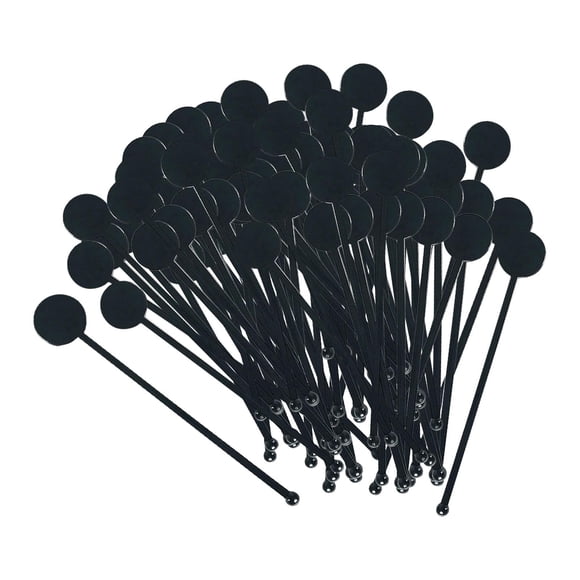 100 Uds. Agitadores de bebidas, agitadores de café, herramientas de Bar para el hogar, paletas de mezcla portátiles, paletas de cóctel para beber y co Negro