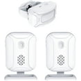thumbnail image 1 of Wireless PIR Motion Sensor Detector Security Alarm Chime,Shop Store Office Home Front Door Entry Welcome Doorbell,Mailbox Alert, Garage Driveway Alarm,with Night Light (1 Receiver and 2 PIR Detectors), 1 of 9