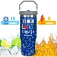 thumbnail image 3 of Teacher Tumbler Cup, 30oz Stainless Steel Teacher Travel Coffee Mug Cup, Best Teacher Gifts for Women & Teacher Appreciation Gifts for Birthday, Appreciation Week, Back To School, 3 of 6