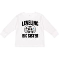 thumbnail image 3 of Inktastic Leveling up To Big Sister Girls Long Sleeve Toddler T-Shirt, 3 of 5