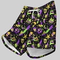 thumbnail image 3 of AHTJRT Men's Beach Shorts Funny Carnival Graphic Printed Swim Trunks with Drawstrings Built-In Shorts Quick Dry Board Shorts Purple#06 S, 3 of 5
