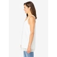 thumbnail image 3 of Woman Within Plus Size Lace-Trim V-Neck Tank, 3 of 6