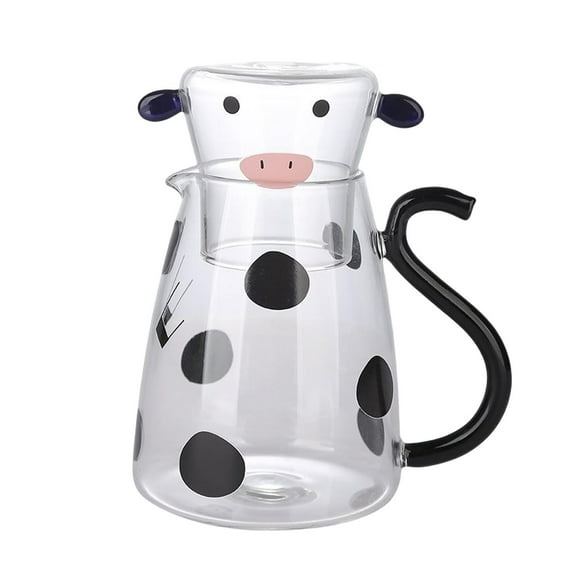 Linda tetera de vidrio de leche, jarra calentadora de té, cafetera transparente, tetera de jarra de vidrio tipo , para la inauguración de la casa largo Sunnimix Tetera