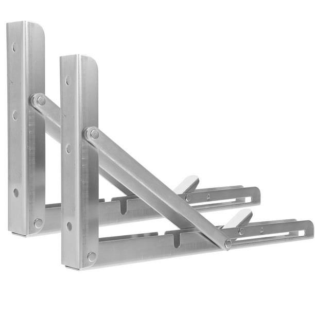 Soportes plegables de acero inoxidable de 2pcs soportes plegables soportes de soporte