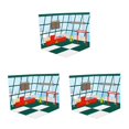 thumbnail image 2 of relayinert 112 Scale Backdrop Layout Storage Background for Action Figures Durable and Practical Style B 3PCS, 2 of 6