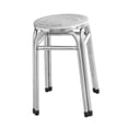 thumbnail image 2 of Taburete apilable sin respaldo, portátil, antideslizante, resistente, industrial, redondo, de acero inoxidable, para bar, aula, comedor, interior., 2 of 8
