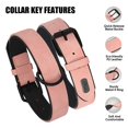 thumbnail image 3 of Collar para perro Didog de piel acolchada suave, ajustable, rosa, talla L, 3 of 7