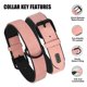 thumbnail image 3 of Collar para perro Didog de piel acolchada suave, ajustable, rosa, talla L, 3 of 7