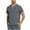 Dark Gray, variant on Ecqkame Scrub Tops for Men V-Neck Short Sleeved Solid Color Caregiver Shirts with Pockets Lightweight Nurse Uniform Tops Purple L
