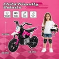 thumbnail image 4 of 24V Electric Dirt Bike for Kids 5-12, SHINPT Ride On Toys for Kids 5-12, Toddler Motorcycle with 200W Motor, Speeds 3.11-9.32MPH, Electric Toy Motorcycle with Rear Shock Absorber, LED Lamp, Music, 4 of 8