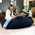 thumbnail image 7 of Big Joe Fuf 7Ft Giant Foam Bean Bag Chair Couch with Removable Cover for Kids, Teens, Adults, Cobalt Lenox, Durable Woven Polyester, 7 foot Oversized, 7 of 7