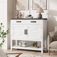 thumbnail image 1 of AKDSteel Farmhouse Console Table with 2-Door Cabinet & 2 Drawers, Coffee Bar, Entryway Table with Storage Shelf, Sofa Tables Buffet Sideboard for Kitchen, Hallway, Dining, Living Room, 1 of 7