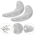 thumbnail image 4 of 1 par de placas metálicas para talón, kit de reparación de suela con tornillos, almohadillas protectoras para talón de botas de hombre, placas de reparación de talón en forma de media luna., 4 of 7