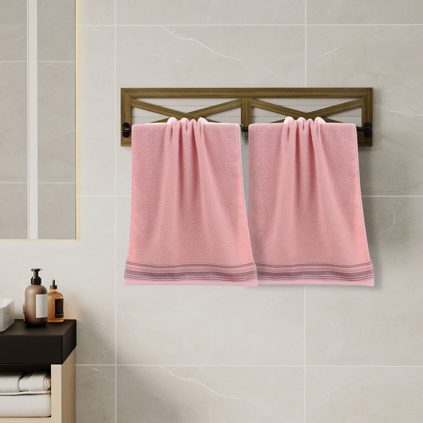 12-Pack Soft Polyester Embroidered Bath Hand Face Towels for Home Bathroom, Guest, Spa, Gym, Travel - Lightweight Quick-Drying Bulk Towel Set (12)