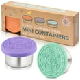 thumbnail image 3 of Everusely Mini 3x1.5 oz Leakproof Salad Dressing Container To Go, Stainless Steel Small Condiment Containers with Lids, Sauce Containers For Lunch Box,Dressing Cups with Lids,Dip Containers,Sauce Cups, 3 of 4