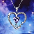 thumbnail image 2 of 2023 New Necklace Fashion Heart Engraved Pendant I love you mom Mother's Day Gift Wholesale Gao Jinjia LED, 2 of 2
