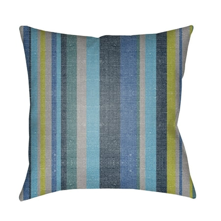 Surya LOTA-STRP1-1818 Lolita 18" Wide Square Striped Polyester Outdoor Accent Pillow Cover