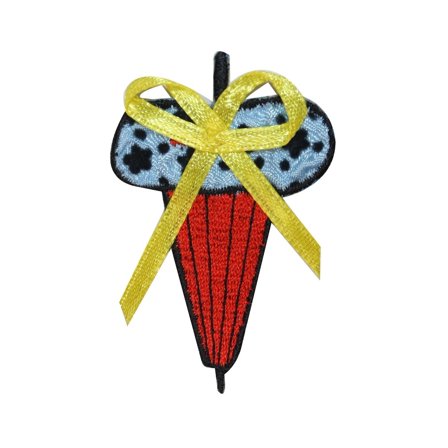 Cool-Patches ID 3183B Fancy Umbrella Patch Parasol Rain Cover Embroidered Iron On Applique